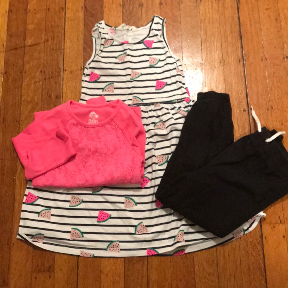 Girls 3 piece dress shirt and pants